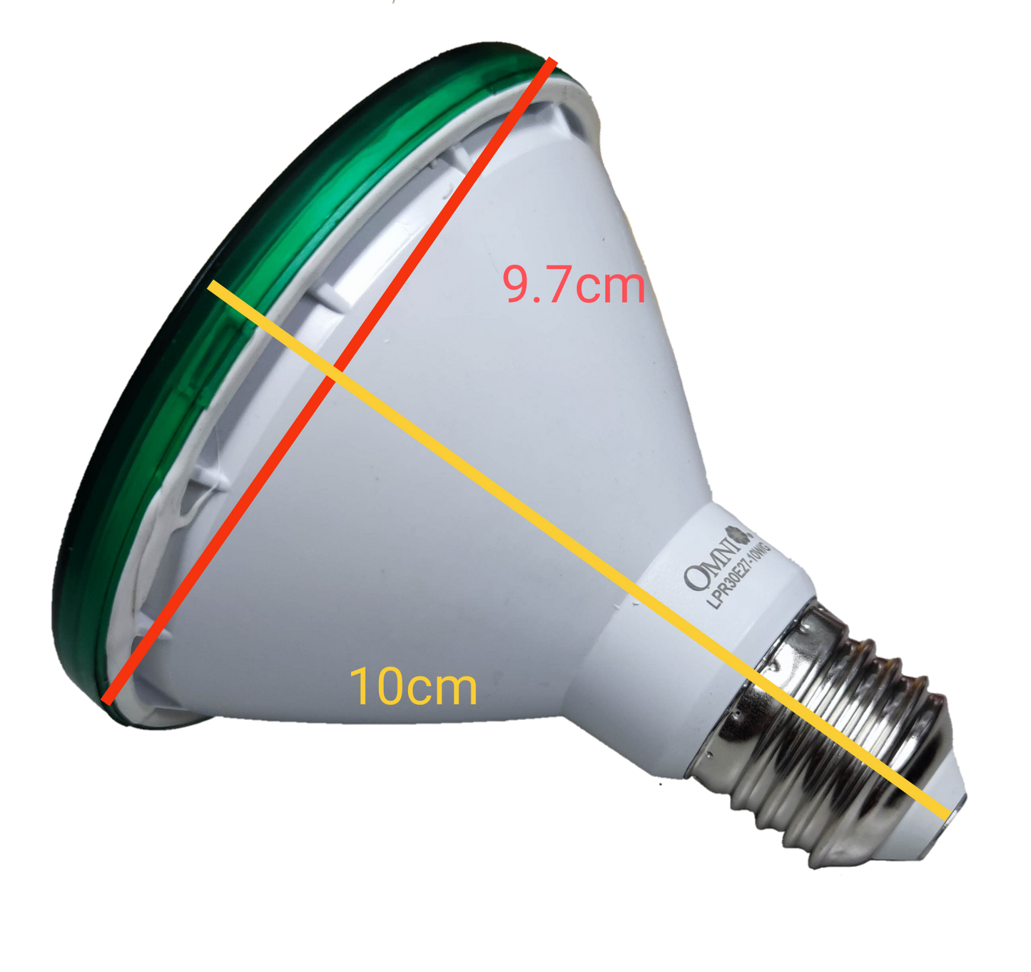 Omni 10W PAR 30 E27 220V Green ( Omni) LPR30E27-10W/G, LED PAR 30 10W E27 220V Green