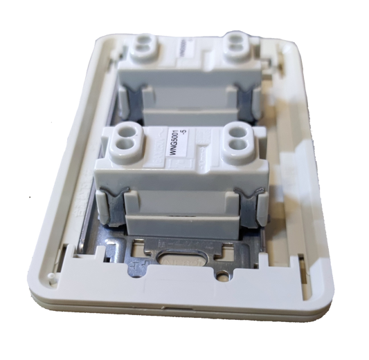 Panasonic 2 Gang 1 Way Switch Classic Series, 2 Gang Switch Classic Series 16A 250V WNG5001-5 / WNF6202W-8
