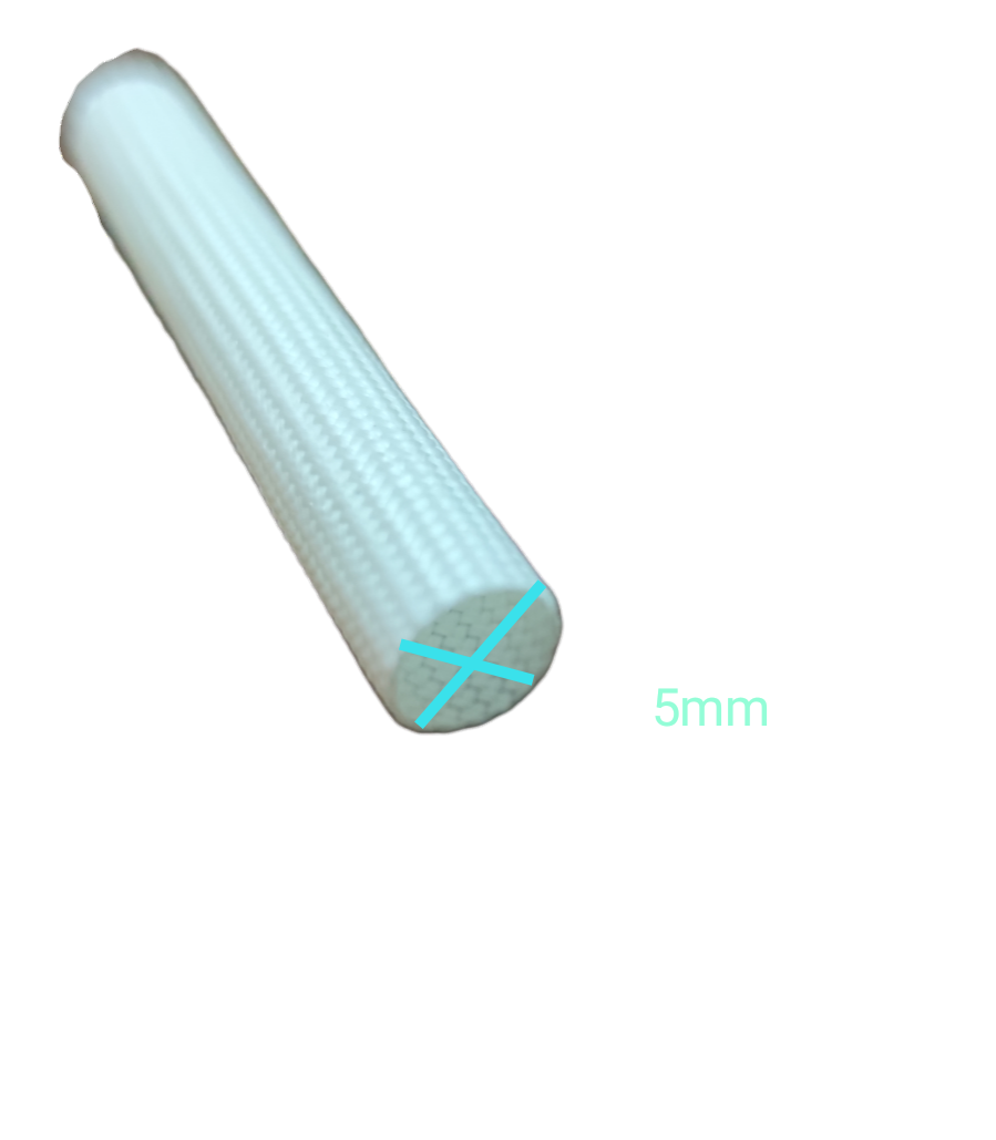 Electx Electrical Supply 5mm white Fiber Glass Sleeves for cable management and electrical protection