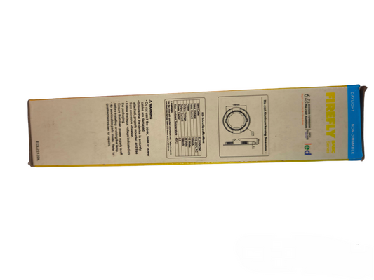 Firefly 12W LED Downlight 220V Daylight ceiling light packaging box with product specifications