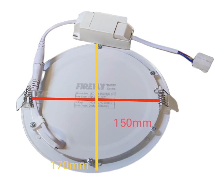 Firefly 12W LED downlight cool white 220V round ceiling light with easy installation features