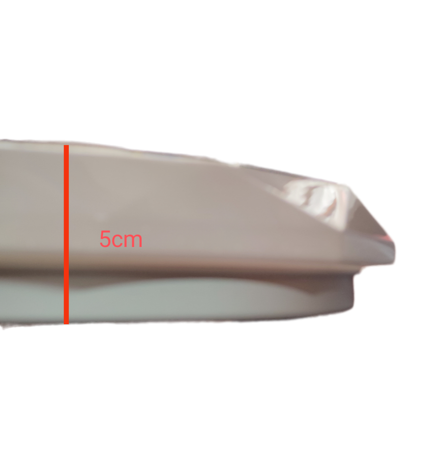 Side view of Firefly 24W LED ceiling light 220V showing slim 5cm thickness design