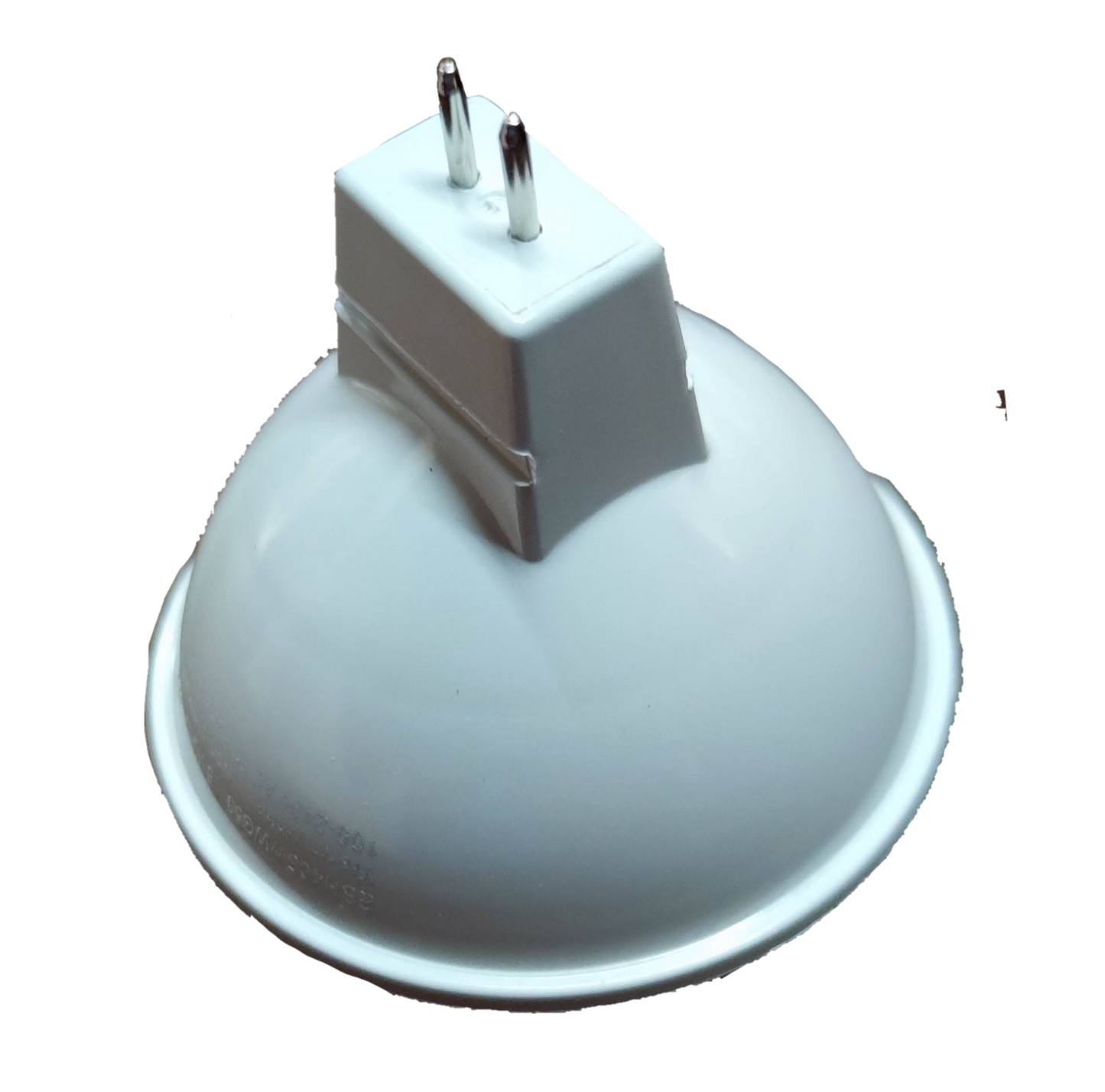 Firefly 5W MR-16 LED Warm White 3000K bulb with white dome housing and two pin base