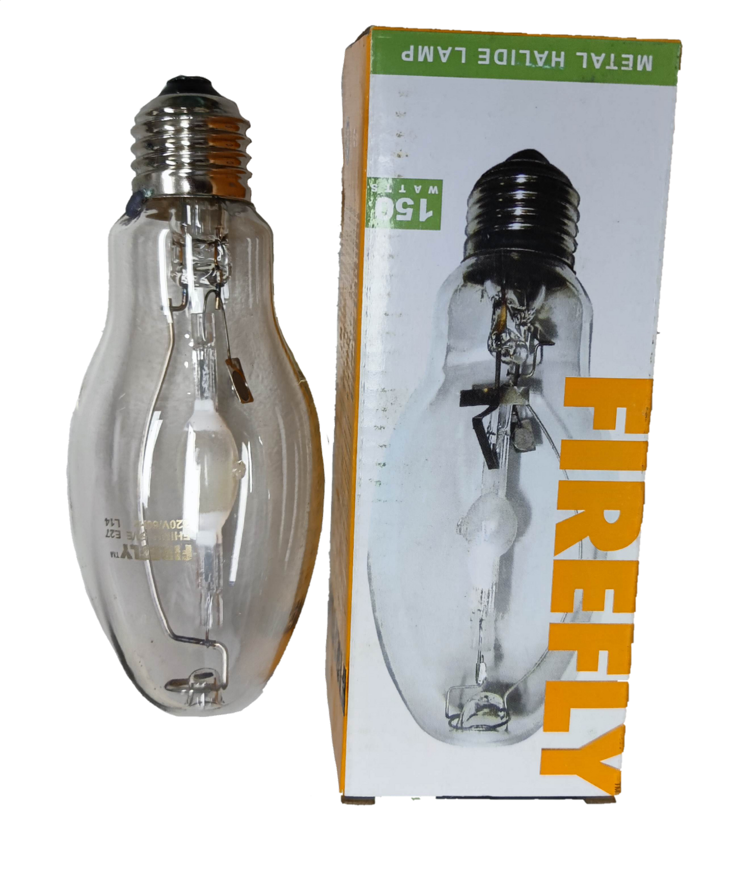 Firefly Metal Halide Lamp Elliptical high intensity discharge bulb with packaging