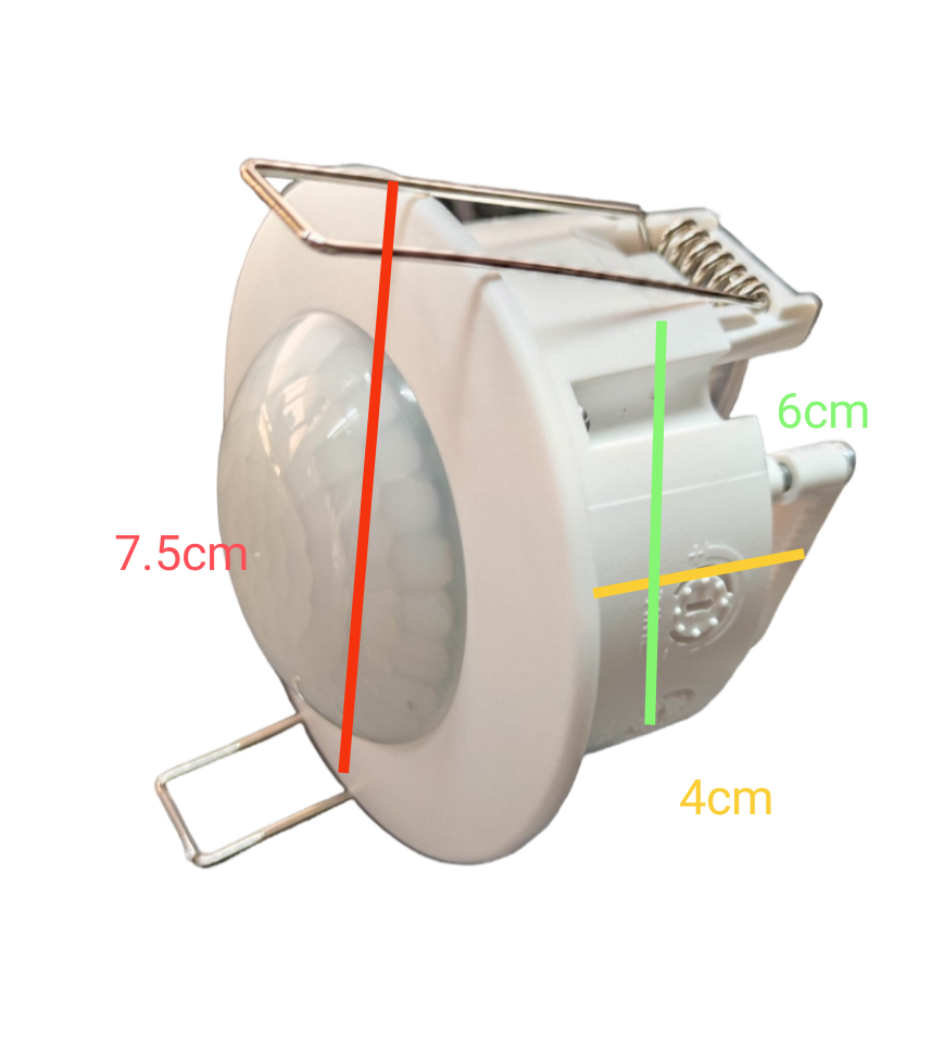 Firefly motion sensor light switch with white round design and metal clip for easy installation