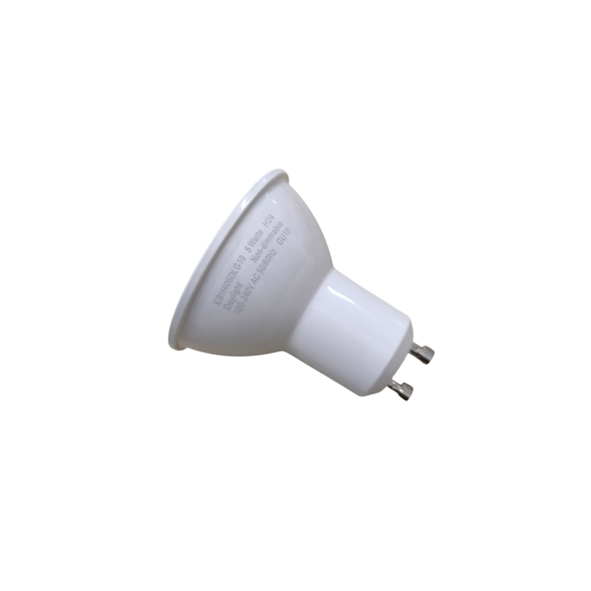 Firefly MR16 5W LED Daylight GU10 220V white reflector bulb angled view for spot lighting