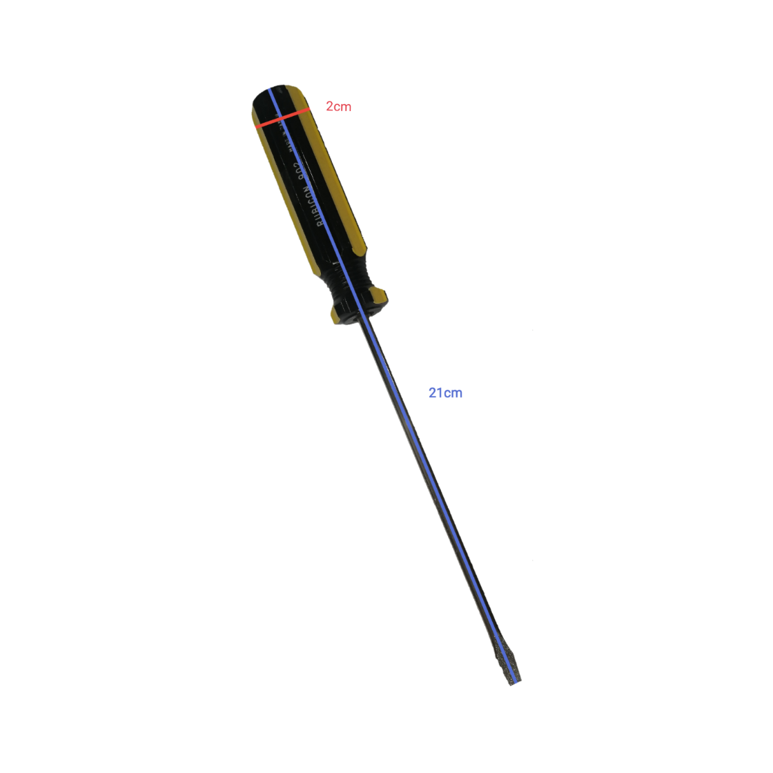 Rubicon Flat Head Screw Driver 902 125mm with black and yellow ergonomic handle