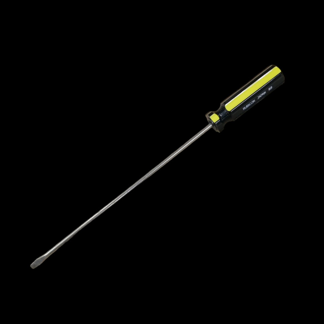 Rubicon Flat Screw Driver 901 150mm with black and yellow handle and long metal shaft