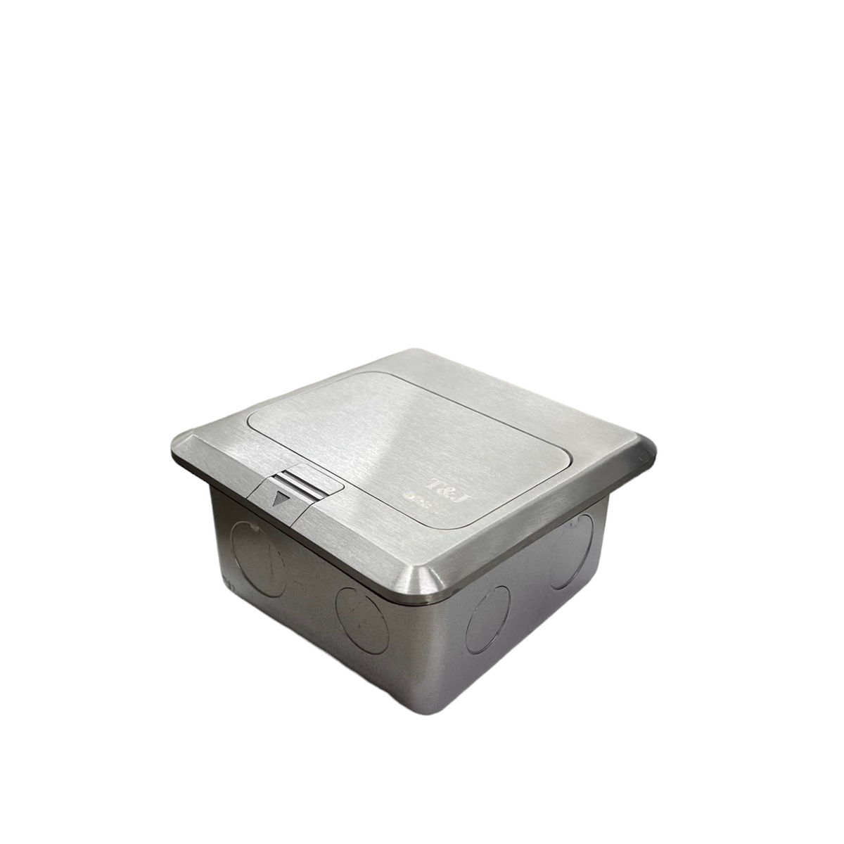 T&J Floor Outlet Universal with Ground and HDMI in stainless steel for power and media connections