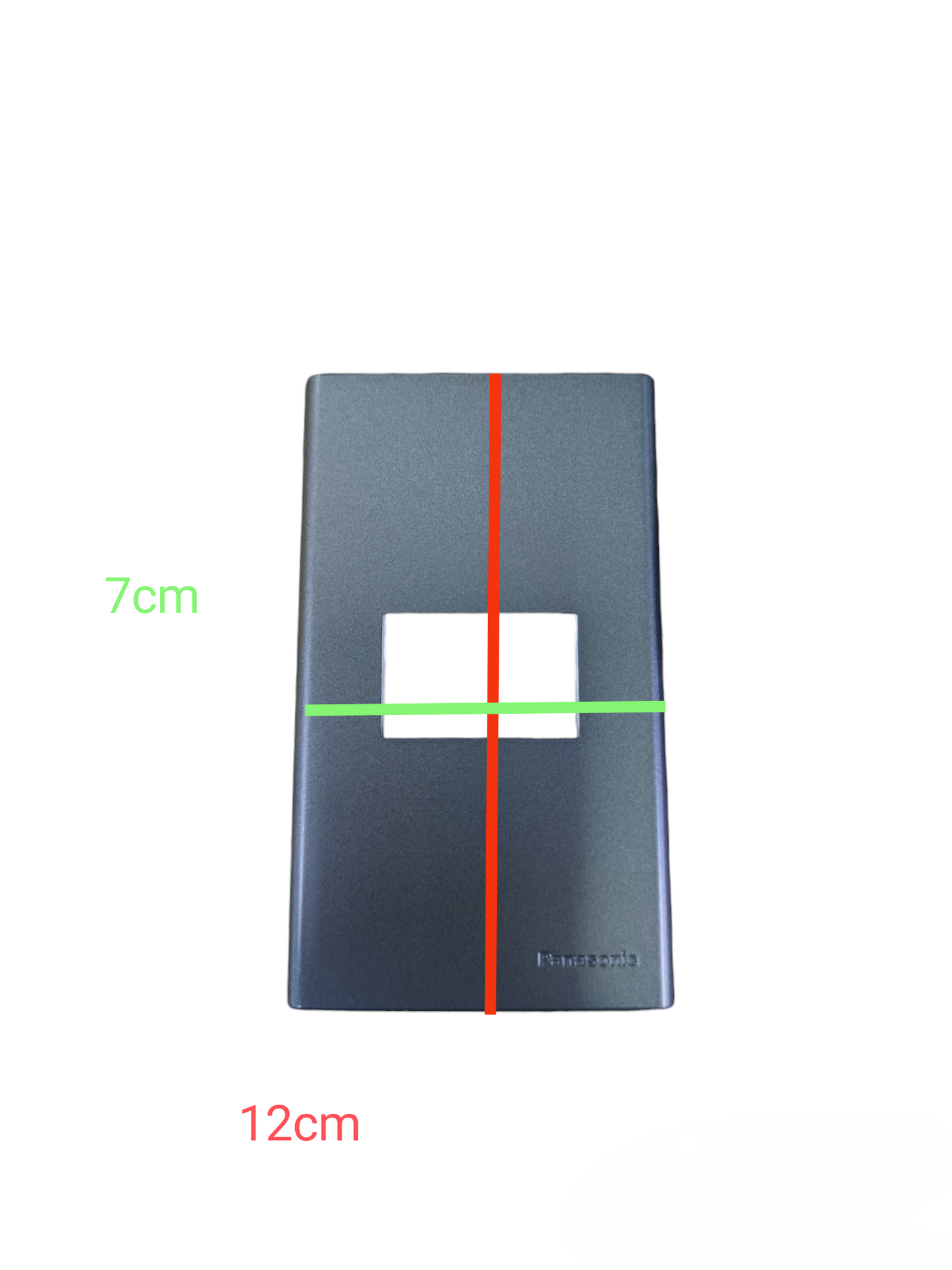 Panasonic 1 gang plate cover metallic gray, sleek design, perfect for modern interiors
