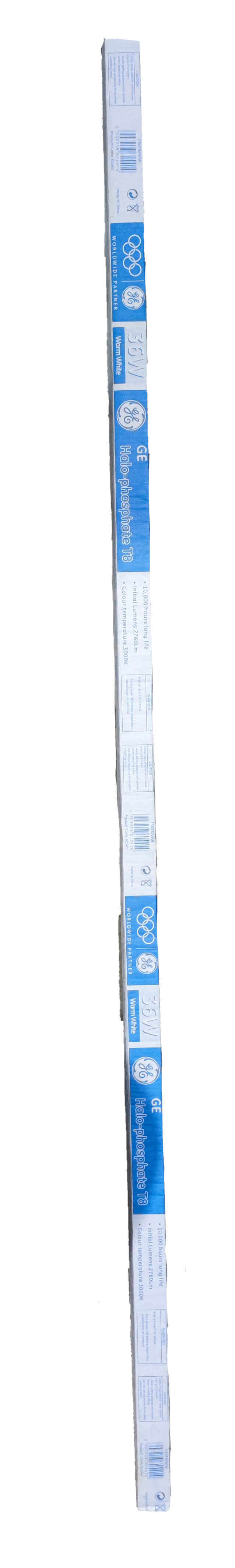 GE 36W T8 Fluorescent Tube 3000K with energy-saving technology in slim design