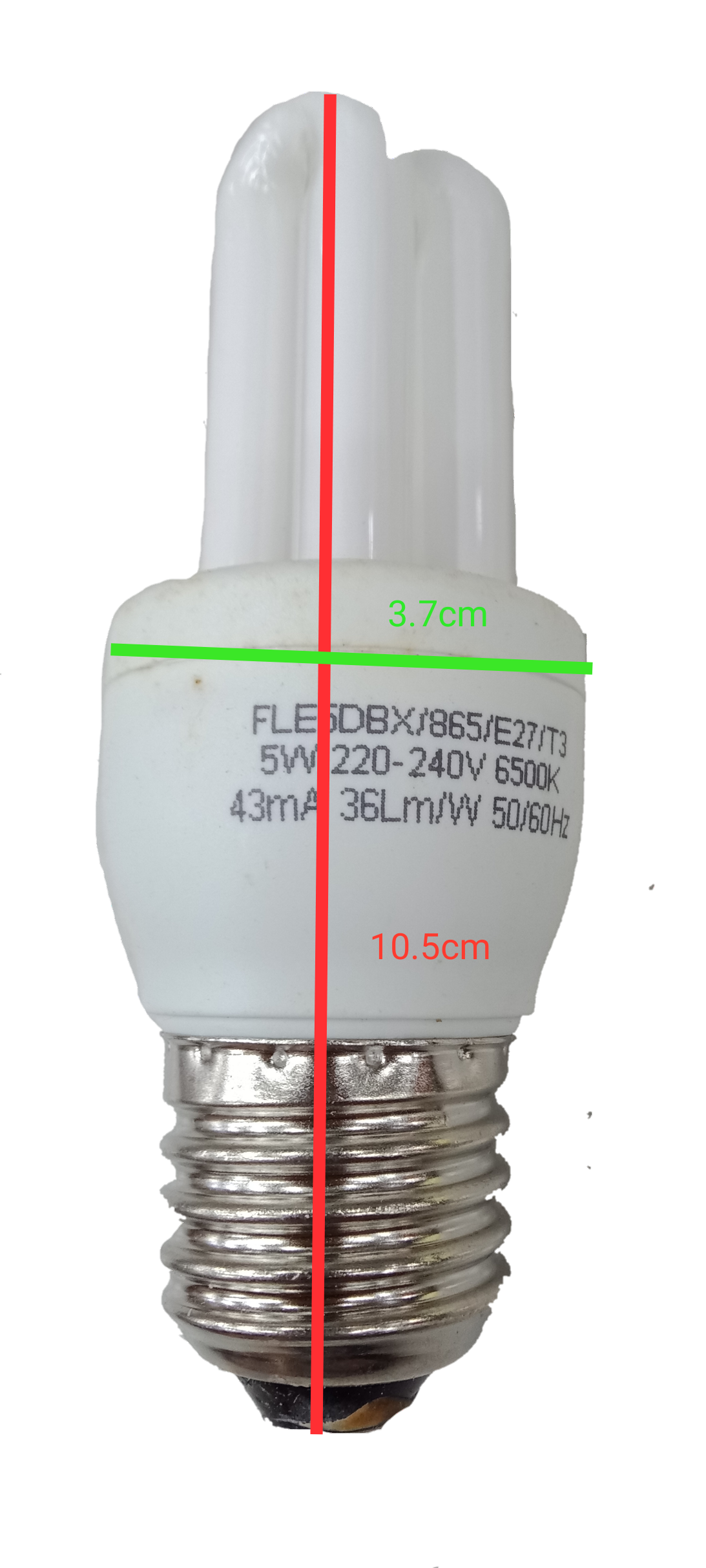 5W GE 2U 220V economizer lamp compact fluorescent bulb with E27 base by Electx Electrical Supply