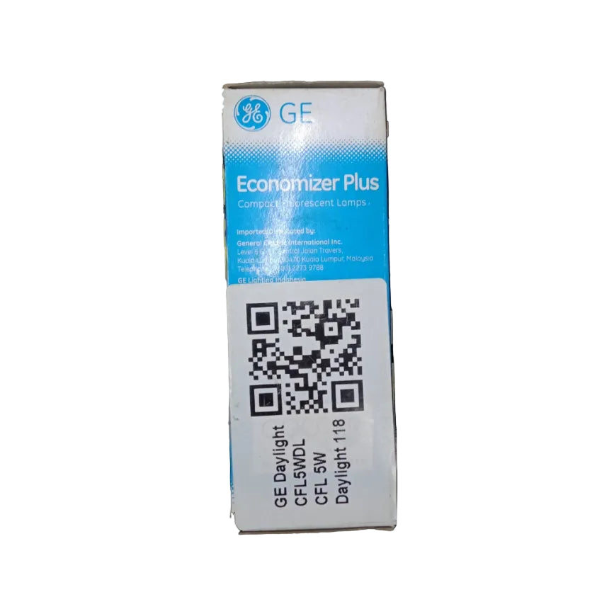 5W GE 2U 220V economizer lamp Compact Fluorescent Bulb by Electx Electrical Supply in original packaging