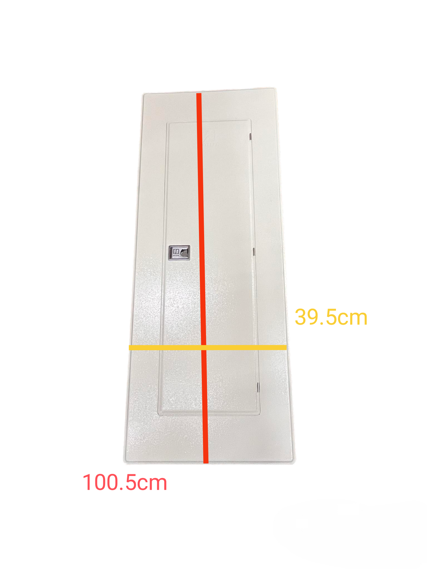 GE Panel Board 250A 2Pole 250SPS white electrical panel board by Koten and GE measuring 100.5cm by 39.5cm