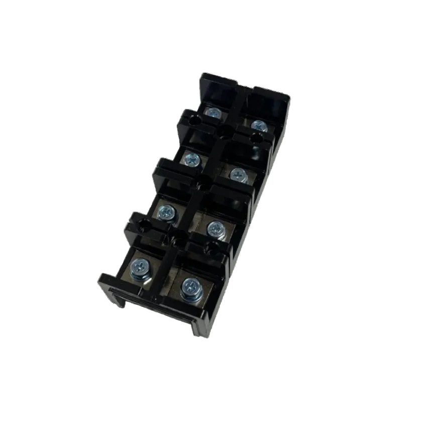 Grippes 100A 4 Pairs Terminal Block 600V black heavy duty screw terminal connector for electrical circuitry