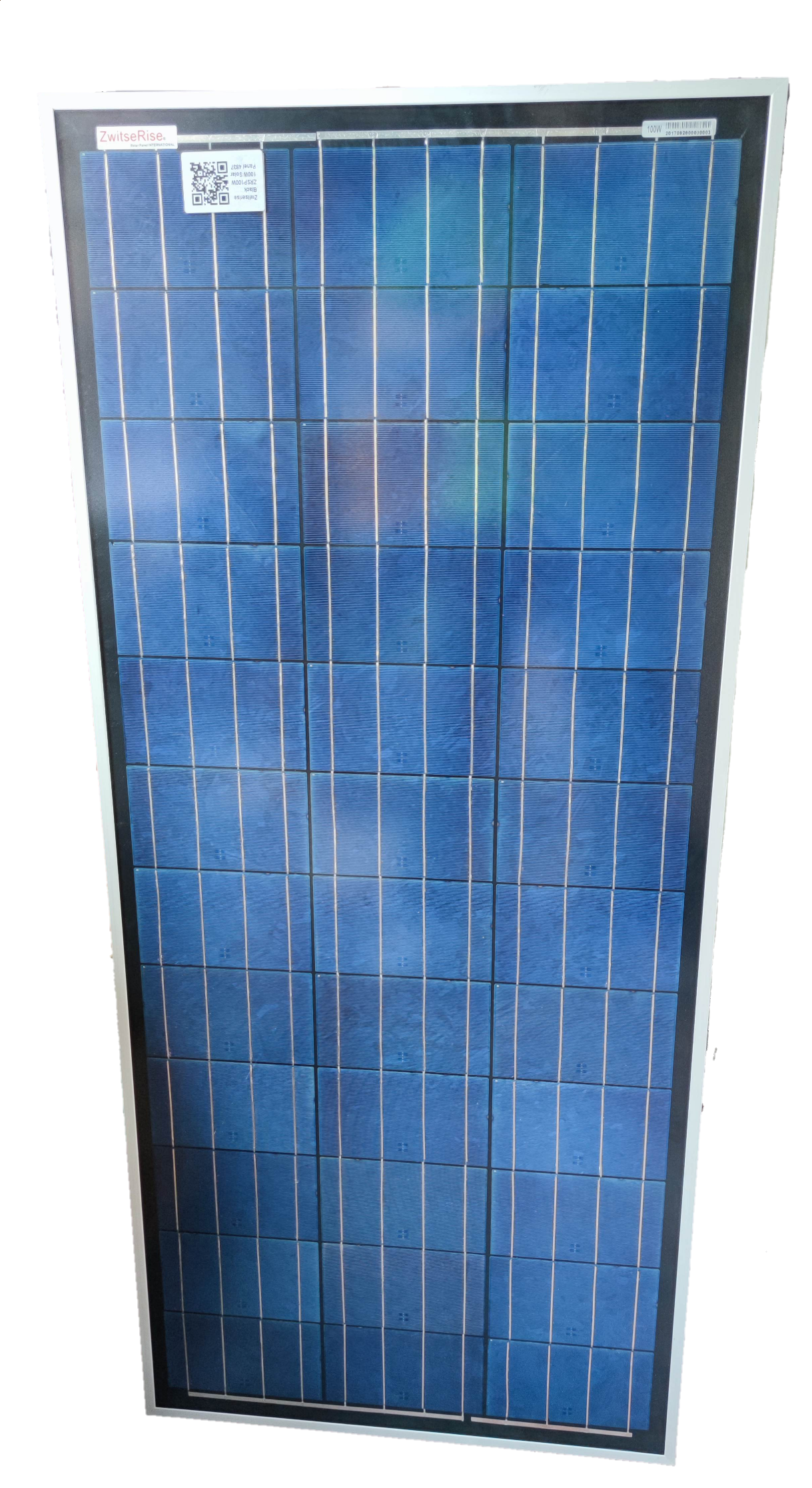 ZwitseRise 100W Solar Panel 1200 x 530 x 35 mm blue photovoltaic solar energy panel