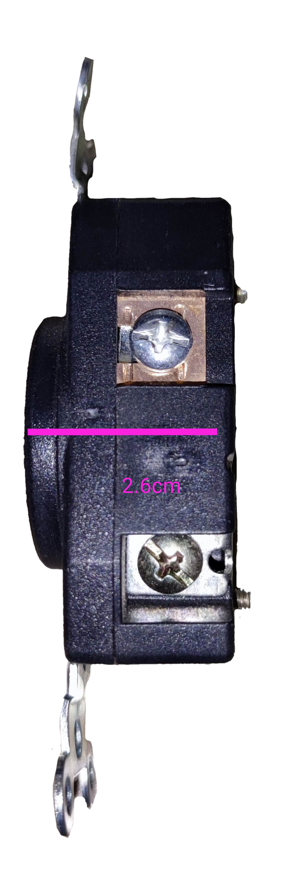 Surer 15A Twist Lock Outlet side view showing mounting screws and electrical contacts