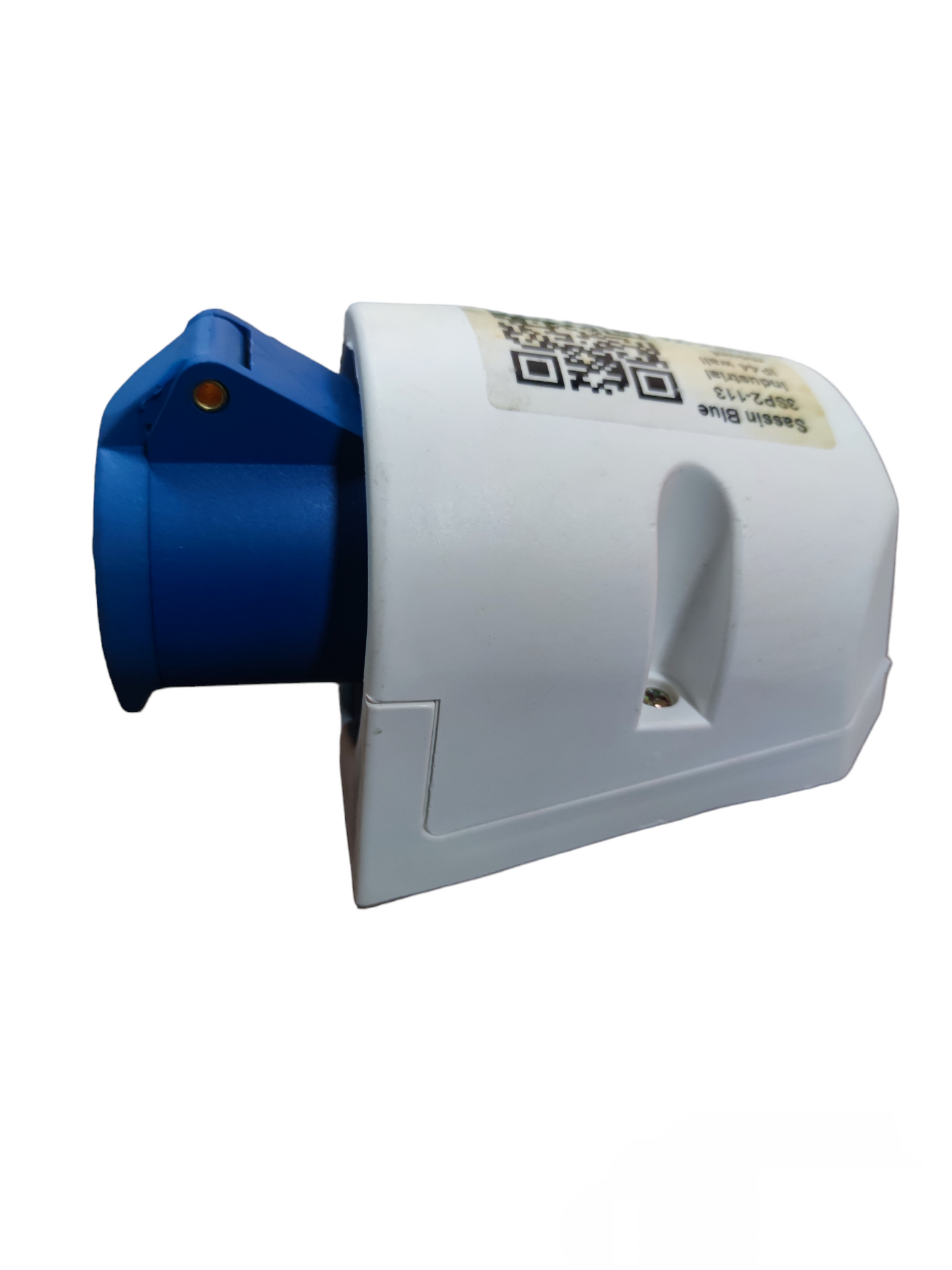 Sassin 16A Industrial Outlet 2P in white and blue for electrical circuitry and parts