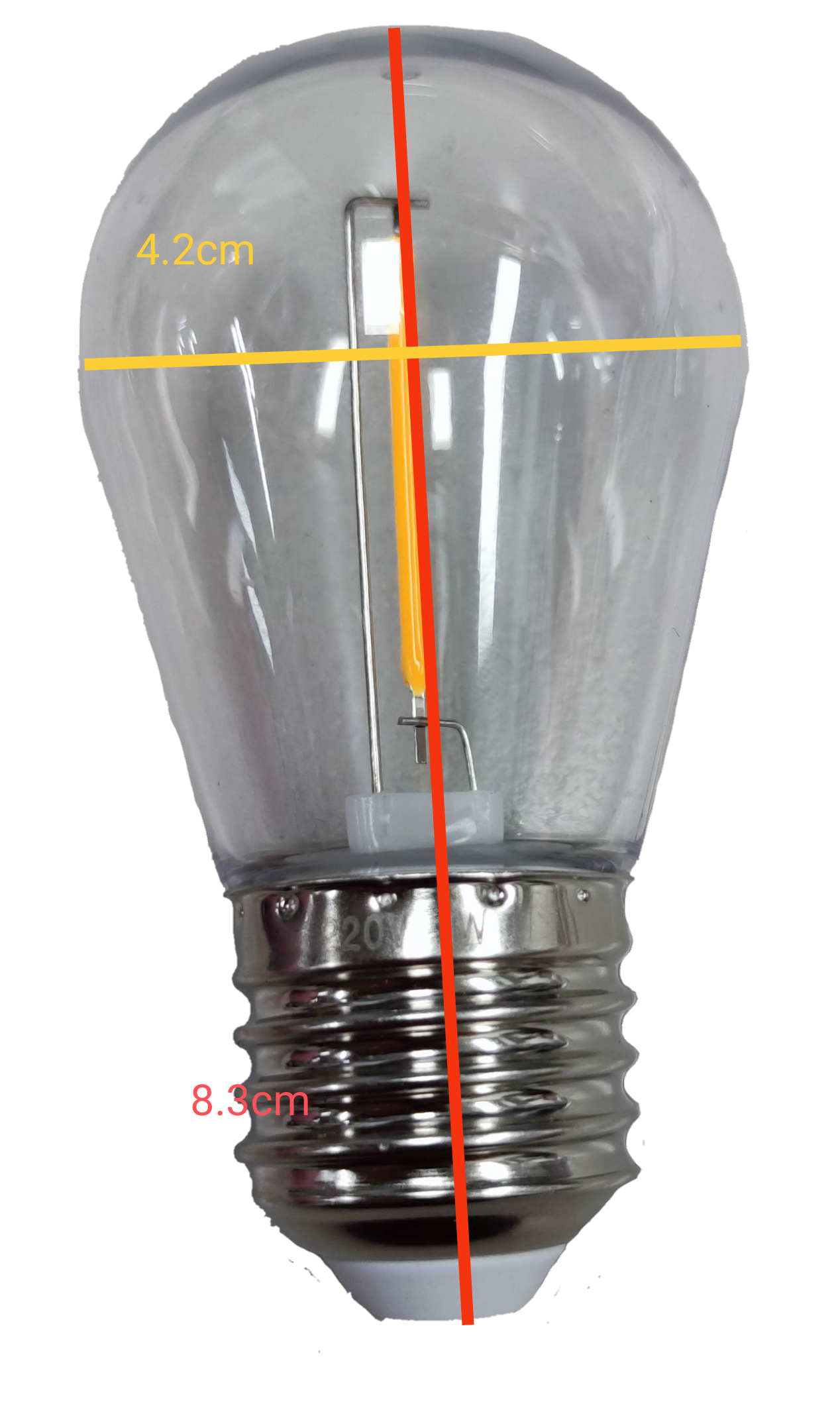 Denko 1W LED Filament Bulb E27 220V clear glass small LED filament bulb with metal screw base