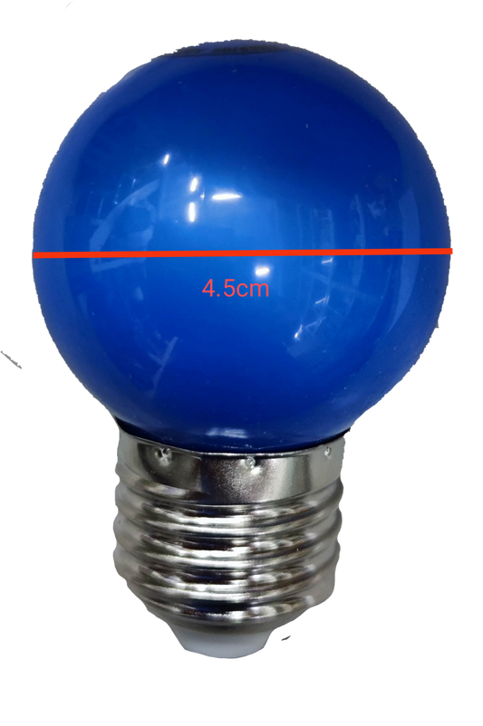 1W LED Round Bulb E27 220V blue globe lamp with E27 screw base 4.5cm diameter ideal mood lighting