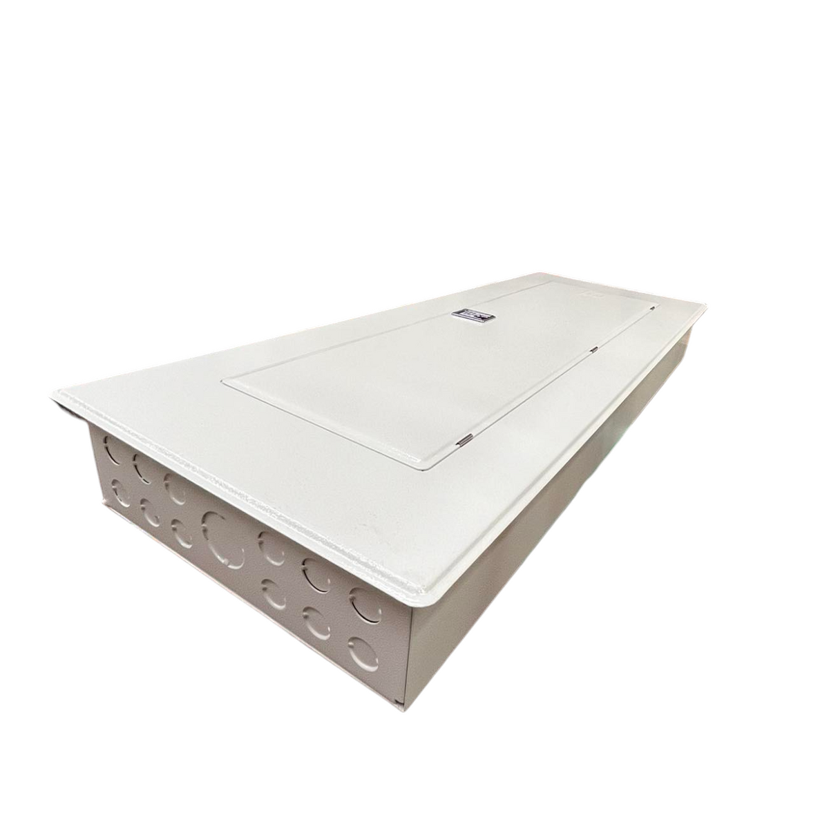 Koten 20 Branches Panel Bolt-on 2P 175A . white bolt on metal electrical panel with hinged access door and knockouts