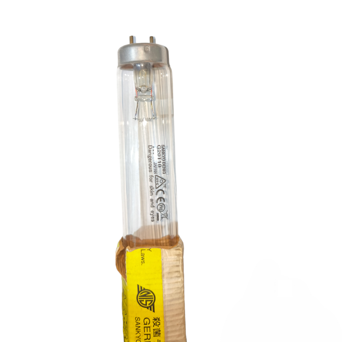 Sankyo Denki 20W Germicidal Fluorescent Tube T10 compact fluorescent bulb with clear glass and metal pins