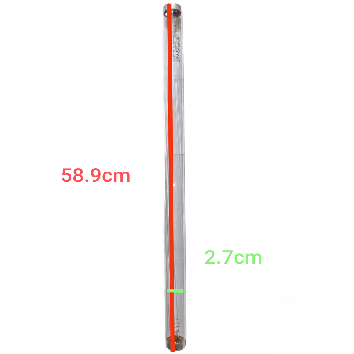 Sankyo Denki 20W Germicidal Fluorescent Tube T10 with length 58.9 cm and diameter 2.7 cm