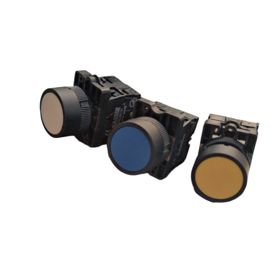 Sassin 22mm Push Button Switch 1NO 1NC door chimes and bells in beige blue and gold colors