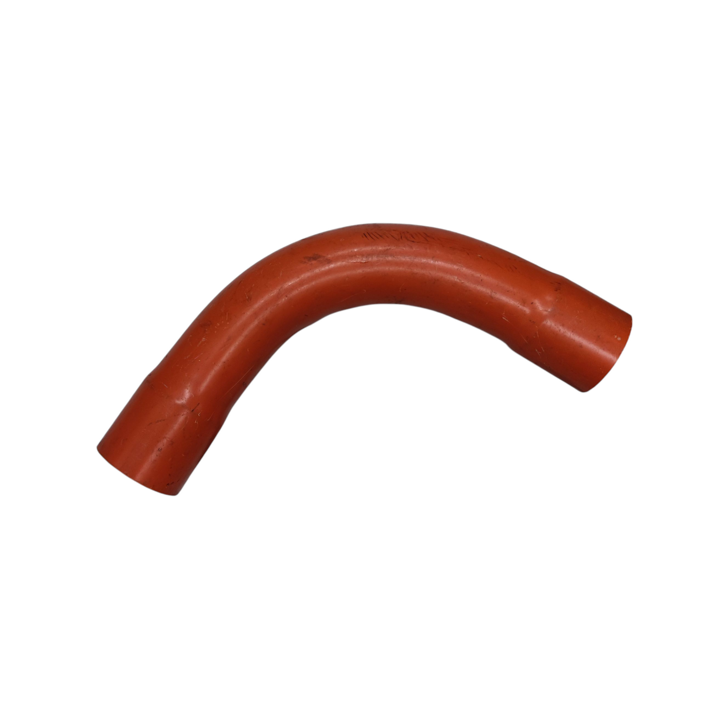 Atlanta 3 Inch PVC Conduit Elbow in red for piping and tubing systems with curved design