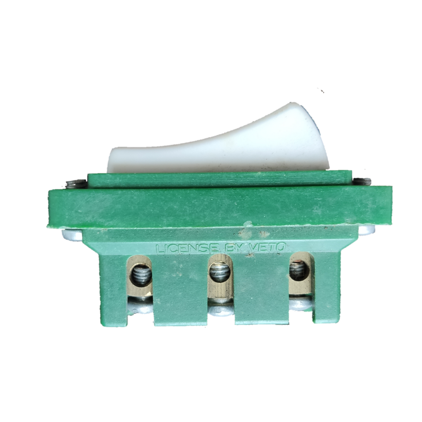 Electx Electrical Supply 3 way switch 10A 250V with green base and white toggle for electrical use