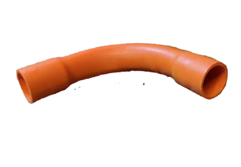 Atlanta 4 inch PVC conduit elbow in orange for electrical conduit pipe bends