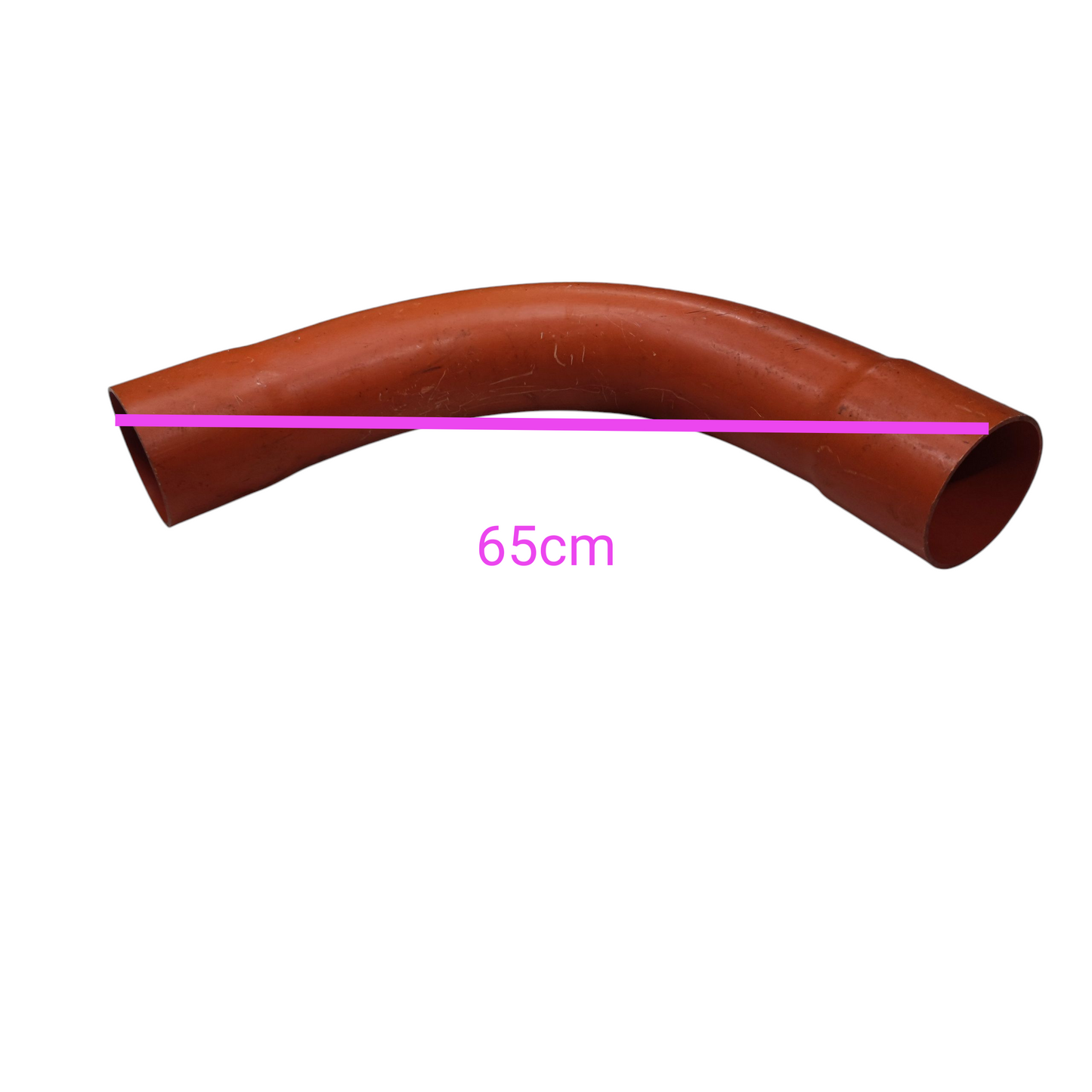 Atlanta 4 inch PVC conduit elbow pipe with a 65 cm length in brown color for electrical tubing