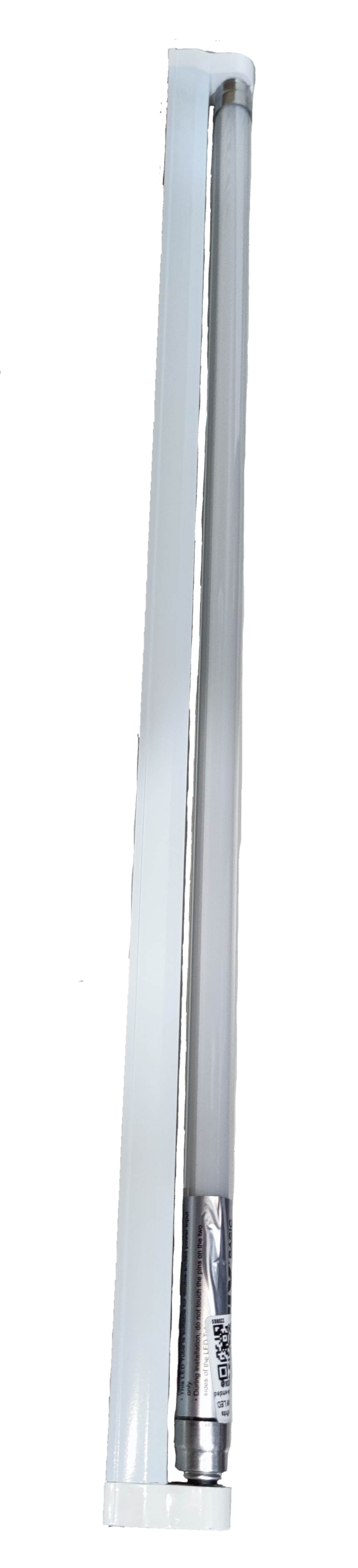 Firefly 600mm 8W T5 LED Fluorescent Tube light bulb with white casing on black background