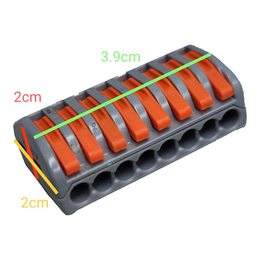 Wire Connector 32A 250V 8 Wires 0.08mm to 2.5mm PCT-218 Terminal Connector for 8 WiresElectrical Circuit Parts From China