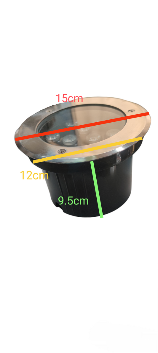 China made 9W LED Pool Lights 12VDC with stainless steel finish and compact dimensions for pool installation