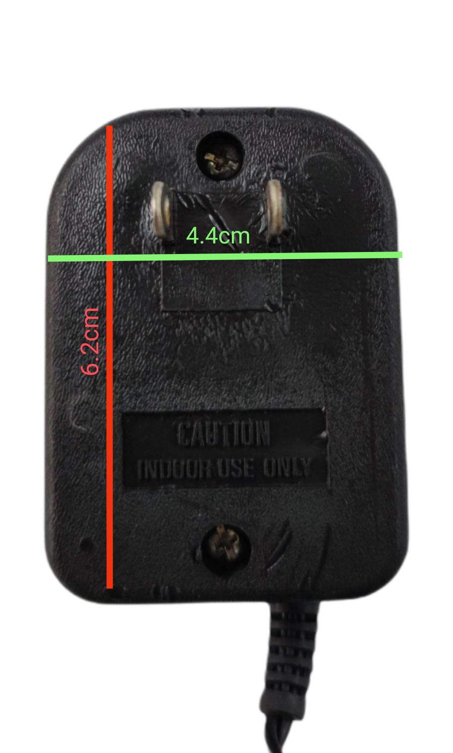 Black wall charger with two metal prongs and caution label Cellphone Charger for Ericson Old mode