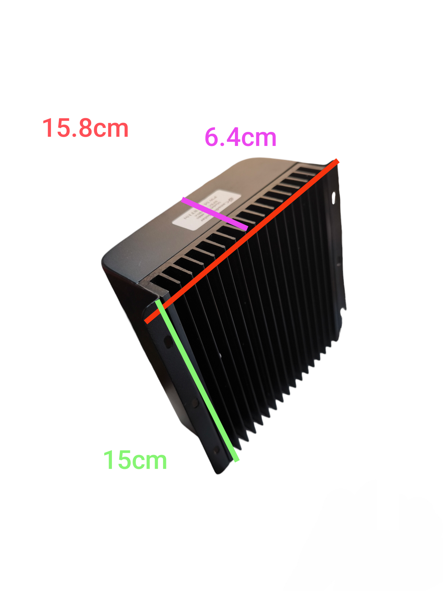 ZwitseRise DC Solar Charge Controller with black heat sink and ventilation slots