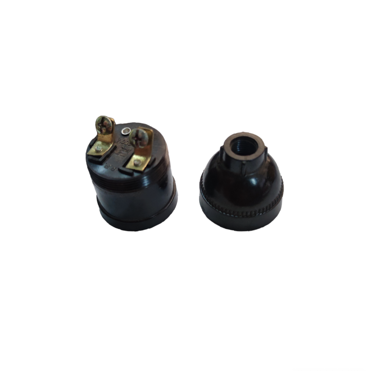 Taiyou E27 5A 220V Keyless Socket lighting installation accessory in black plastic housing