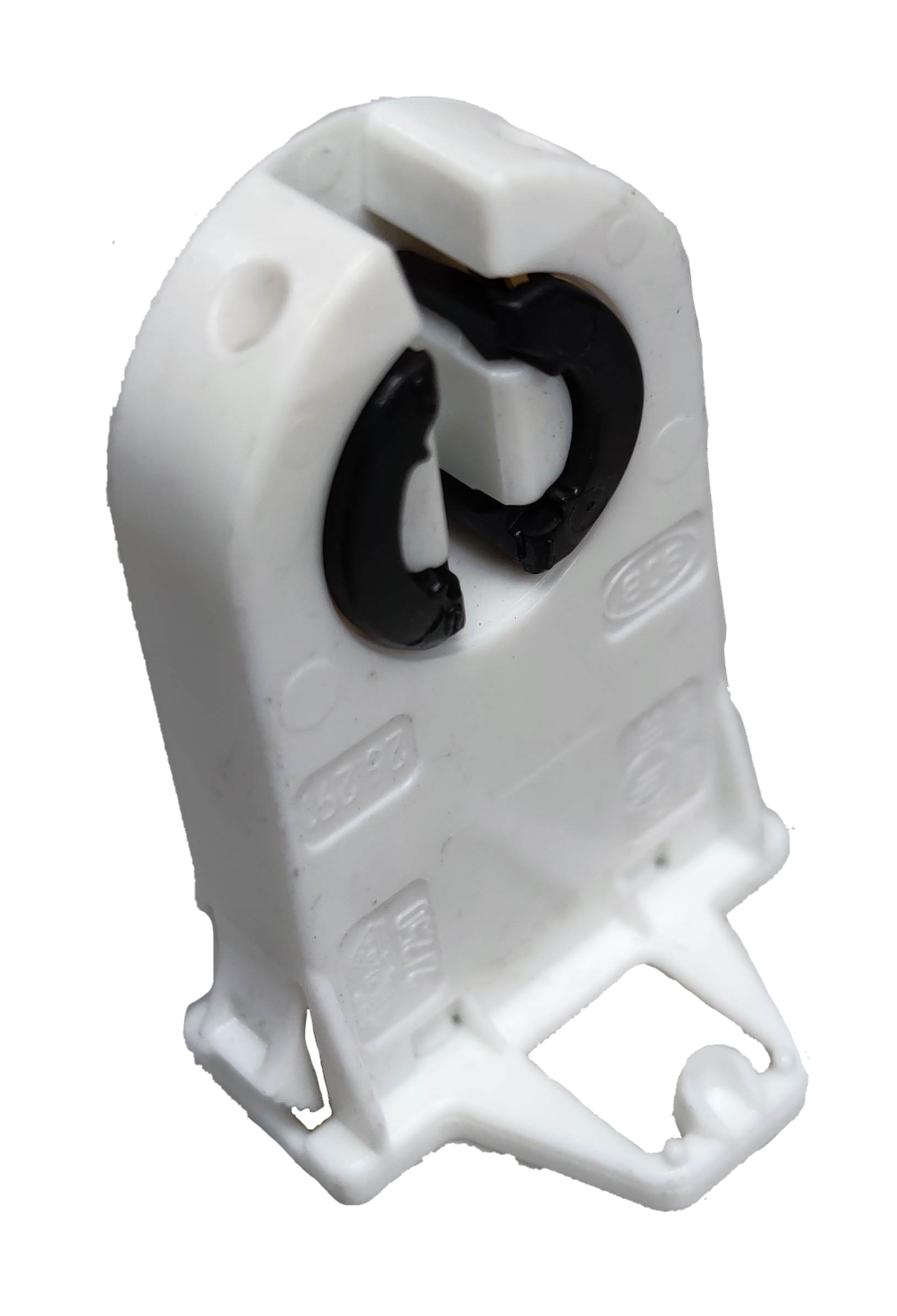 BJB white Fluorescent Holder T-8 for secure fluorescent tube installation in lighting fixtures