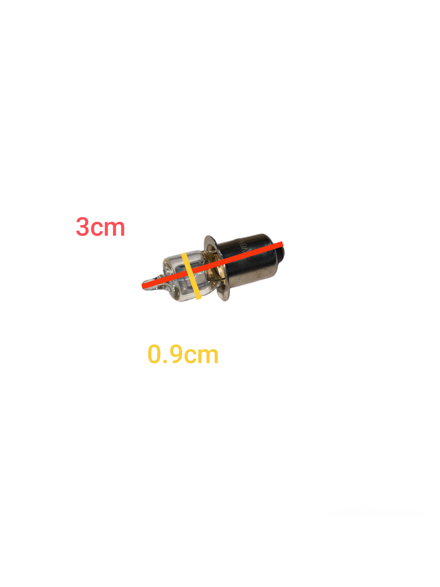 Japan spot and fog lights halogen flashlight bulb 6V 6W with 3cm length and 0.9cm width dimensions