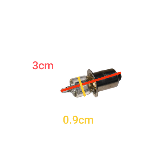 Japan spot and fog lights halogen flashlight bulb 6V 6W with 3cm length and 0.9cm width dimensions