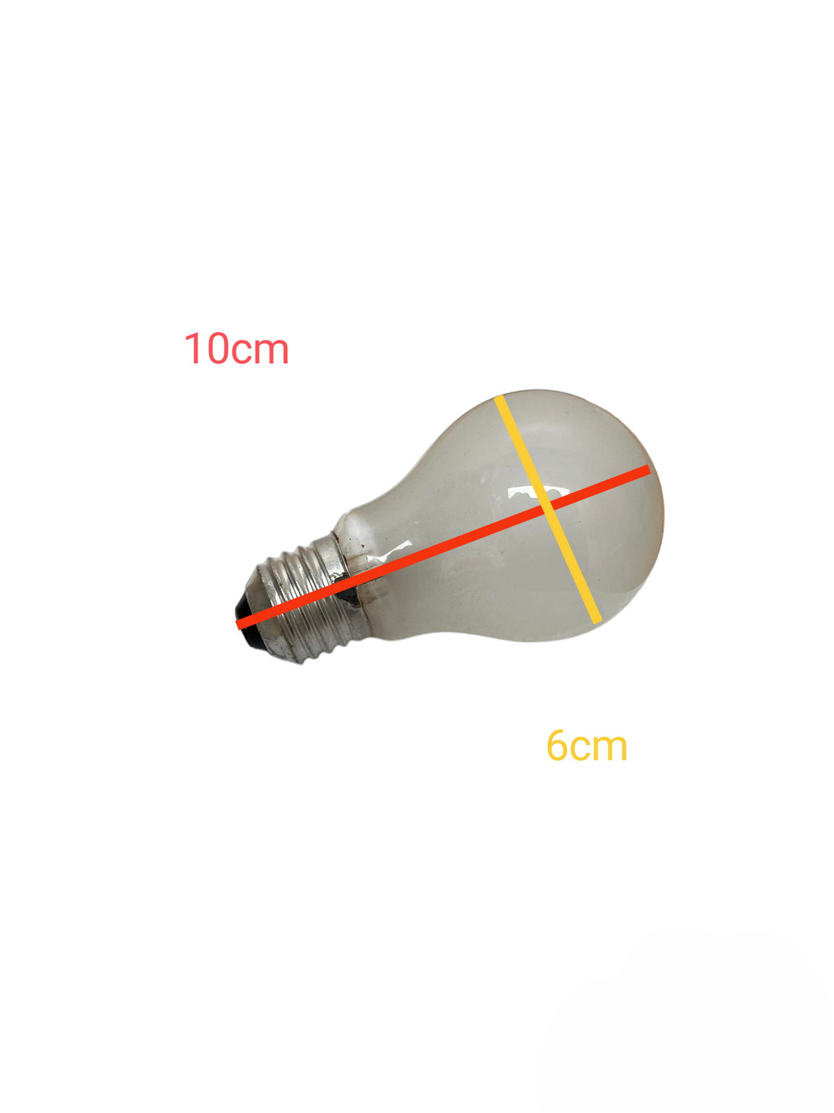 Frosted incandescent bulb with screw base 10cm by 6cm China made incubator egg bulb replacement for poultry incubators