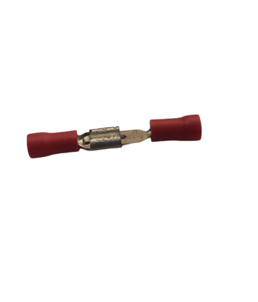 Lugs Male and Female 0.30mm to 1.25mm electrical connector with red insulation sleeves