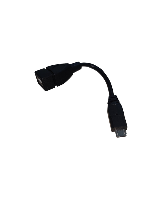 Black Micro USB to USB Adaptor cable for connecting devices with micro USB ports
