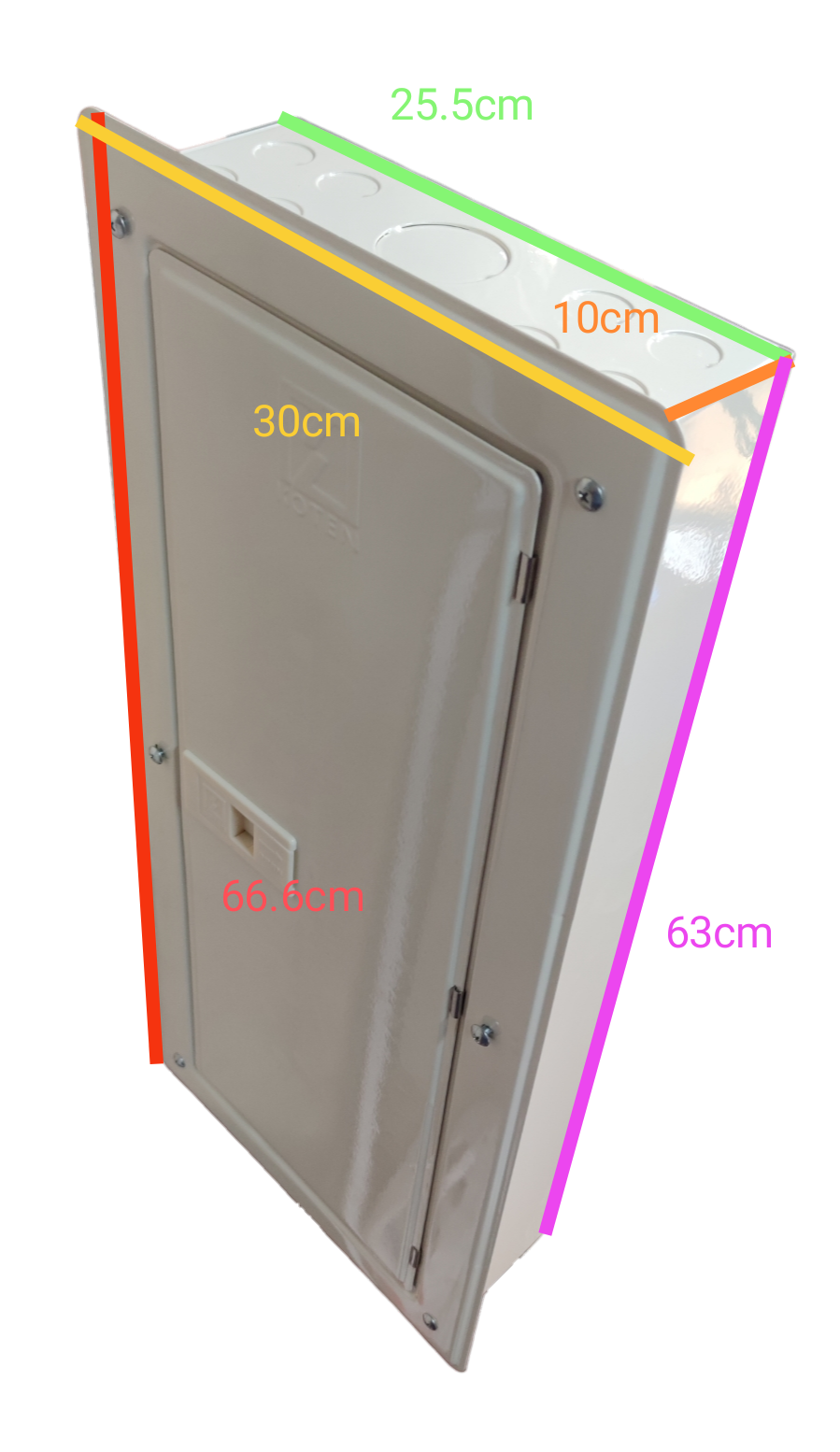 Royu Himel Koten Panel Board 100A 2Pole Main electrical circuit breaker enclosure with measurements