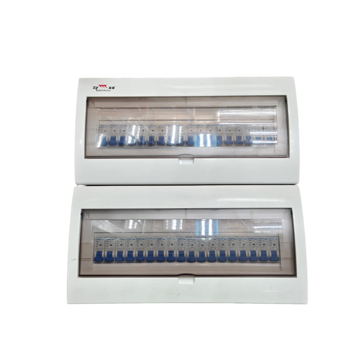 Chint and ZY Panel Board 50A 1 Pole Main electrical circuit breaker board with transparent cover