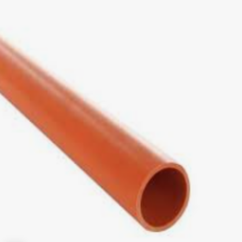 Royu orange PVC electrical pipe 40mm smooth straight conduit for electrical wiring and cable protection