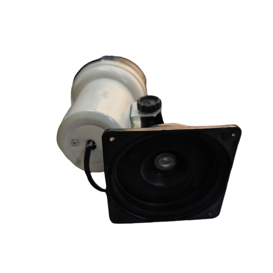Spot Light Holder E27 Square Base with white cylindrical body and black wired square mounting plate