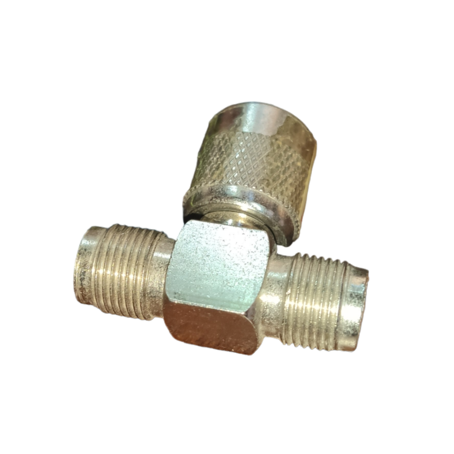 Local vendor TNC T Type Connector metal electrical circuitry part with threaded ends