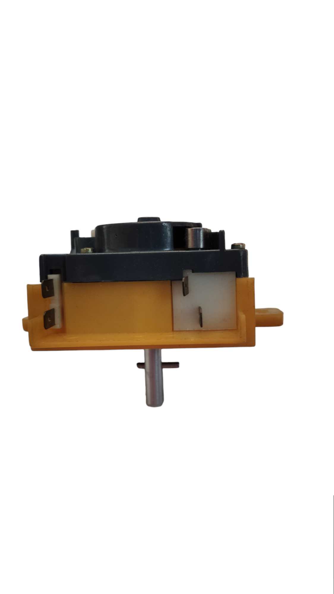 Yellow and black washing machine timer part for laundry appliance accessories